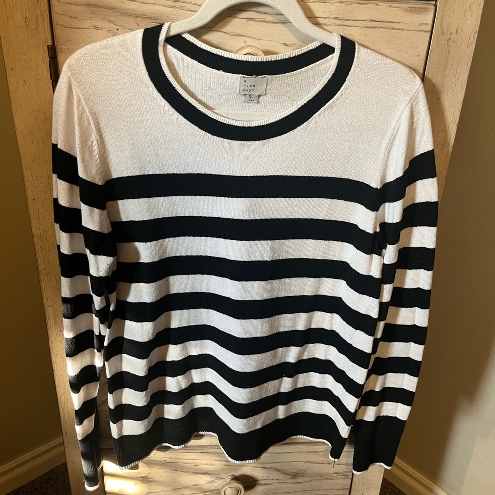a new day Striped Knit Top
